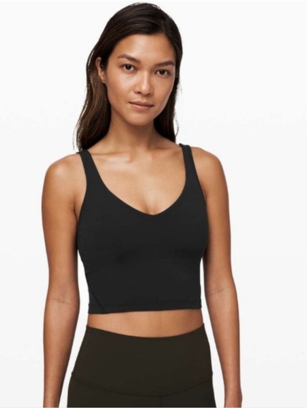Lululemon align Black Cropped Sports Bra Tank size 2